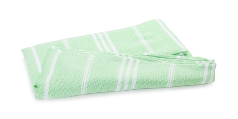 One folded beach towel isolated on white