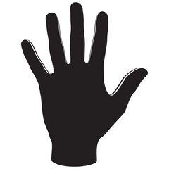 Fototapeta premium hand silhouette vector image illustration on white background
