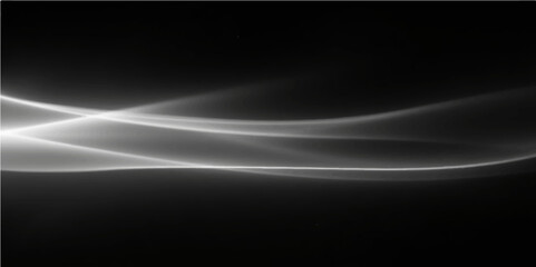 Abstract black and white light waves illuminate a dark digital space with glowing lines and texture