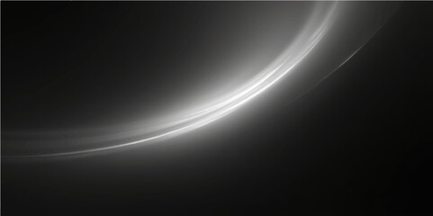 Abstract black and white light waves illuminate a dark digital space with glowing lines and texture © Queality Full