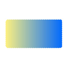 Rounded rectangle with subtle gradient yellow blue, suitable for tech designs, minimal UI, posters, or abstract graphic decor