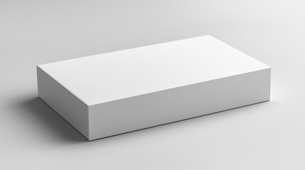 Blank White Box Mockup on Light Background, Mockup , Packaging
