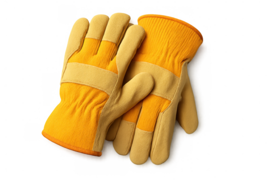 Work gloves providing hand protection, optimal grip, securing safety during industrial, construction, mechanical tasks
