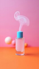 A Delicate Cloud of Perfume Escapes From a Fragrance Bottle Creating an Artistic Wispy Sculpture