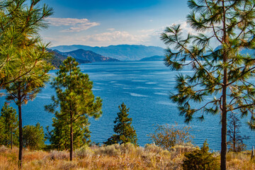 lake in the mountains Okanagan lake 