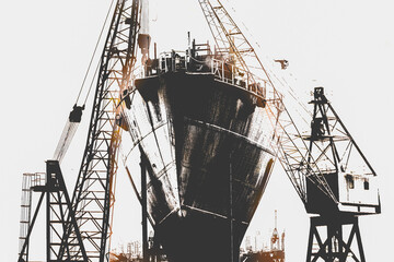ship in shipyeard