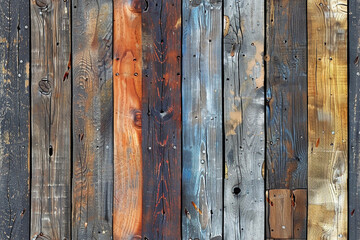 Fototapeta premium Crafting a seamless wooden pattern with diverse colors and textures