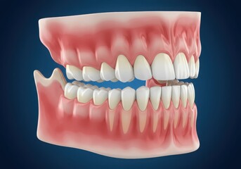Obraz premium Dental model showing teeth and gums anatomy