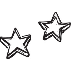 Obraz premium Hand-drawn star cookie cutter sketch for baking, ideal for kitchen and holiday art