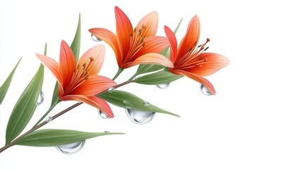 Exquisite flower adorned with sparkling water droplets, a macro photography celebration of nature's beauty