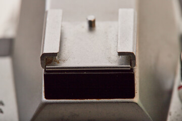 Macro stock photography, of an old manual 35mm SLR camera with a 50mm F/1.4 lens!