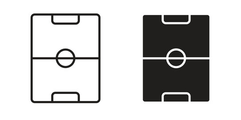 Football field icon solid style. Flat vector illustration.
