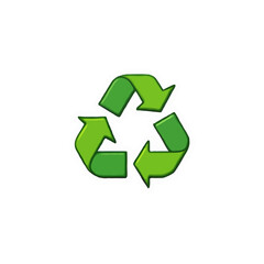 Simplified green ECO friendly recycle symbol