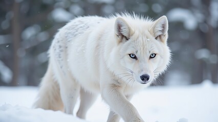 Naklejka premium Winter Wildlife Wonders A Glimpse into the Frozen Forest