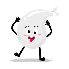 Cute Hand Drawn Silly white Blood Drop Teasing