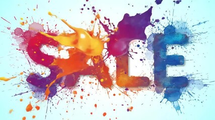 Colorful Sale Splash Background - Powered by Adobe