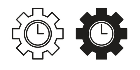 Productivity icon solid style. Flat vector illustration.
