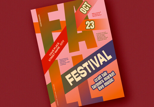 Typographic Fall Festival Flyer