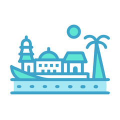 Fototapeta premium vector illustration of a boat