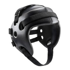 Fototapeta premium Black Wrestling Headgear, isolated on white background