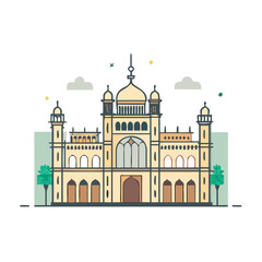 Fototapeta premium vector illustration of a building of the city