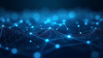 Abstract Blue Network Connection Background