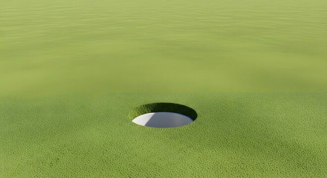 Golf Putting Green Perfect Hole, Precision Shot, Putting Practice