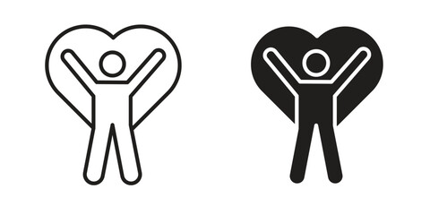 Wellness icon solid style. Flat vector illustration.