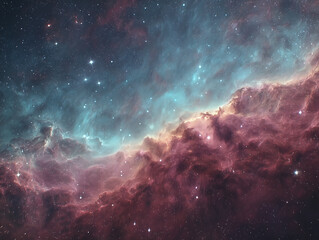 Obraz premium Nebula clouds in space (blue-pink)