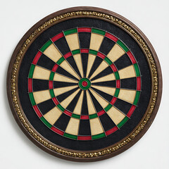 Obraz premium Classic dartboard with ornate frame and colorful segments game sport