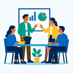 Flat People Illustrations Business Professional