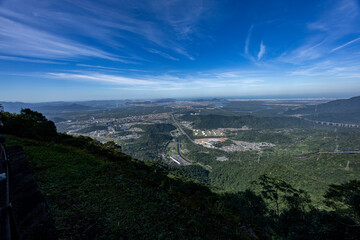  View of the landscape of Cubatão from Parque Caminhos do Mar, on the coast of São Paulo.