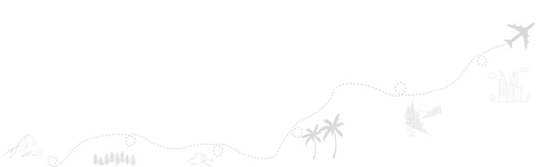 vector illustration of panoramic aircraft with stop points isolated over transparent (white) background