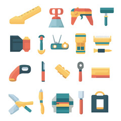 2D Flat icon DIY & Crafting Icons isolated in White Background