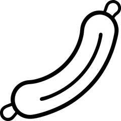 Sausage line art icon on white background