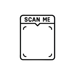 Minimalist Scan Me Icon Design Presenting a Modern Technological Concept for Quick Information Access and User Engagement Enhancement