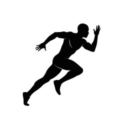 silhouette of a man running