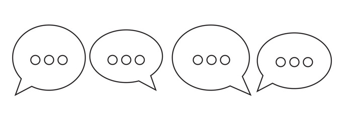 Chat icon. Comment icon set