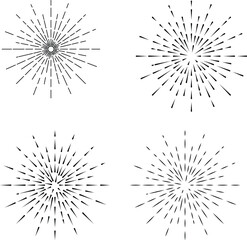 Fototapeta premium Fireworks on white background, fireworks clipart no background, icon, vector