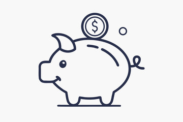 clean mono line simple vector icon graphic