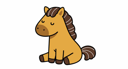 Cheerful Cartoon Pony Illustration