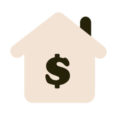 strategy icon-house with dollar sign illustration