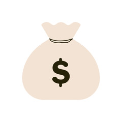 strategy icon-money bag with dollar sign illustration