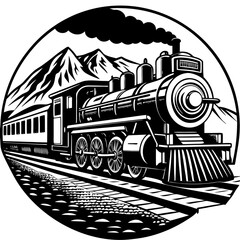 steam locomotive vector