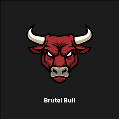 Brutal Bull Mascot Logo 