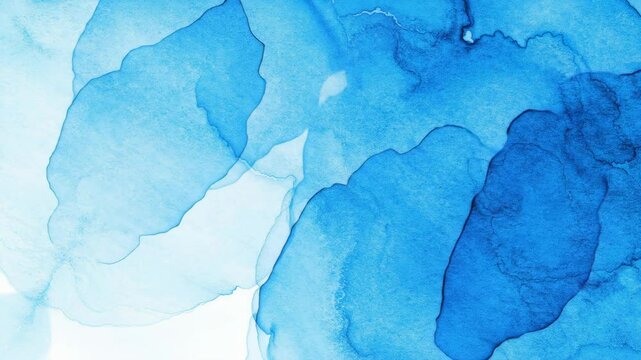 Soft blue watercolor wash with abstract organic shapes and patterns