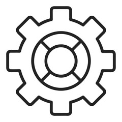 gear icon on white