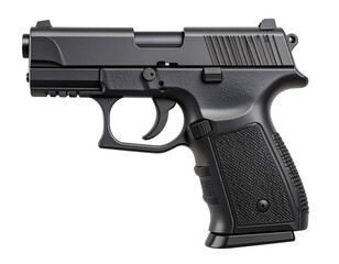  Modern Semi-Automatic Handgun in Profile View &ndash; Isolated on Transparent Background