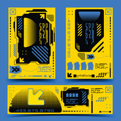 y2k 2000s sci-fi cyberpunk gaming retro-futuristic template set dashboard HUD for ux-ui application, 2d vector illustration 