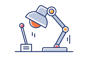 mono line smart desk lamp lighting icon